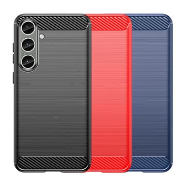 SKALO Samsung S25 Armor Carbon Suojakuori - Musta