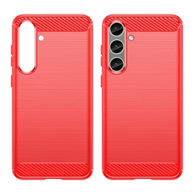 SKALO Samsung S25+ Armor Carbon Suojakuori - Punainen