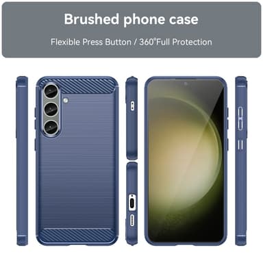SKALO Samsung S25+ Armor Carbon Suojakuori - Sininen