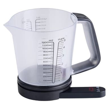 Keittiövaaka, jossa on 1200 ml:n mittakannu ja LCD-näyttö