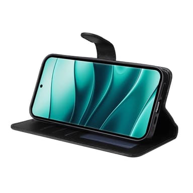 SKALO Xiaomi Redmi Note 14 Pro+ 5G PU-nahka Lompakkokotelo - Musta