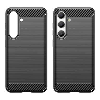 SKALO Samsung S25 Armor Carbon Suojakuori - Musta
