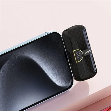 Powerbank 5000mAh USB-C-liitännällä ja LED-näytöllä - Musta