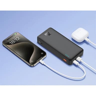Baseus Airpow Powerbank kaksisuuntaisella pikalatauksella 20W 20000mAh - Svart