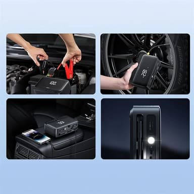 Baseus Super Energy 4i1 600A Powerbank / kompressori / taskulamppu / hyppykäynnistin