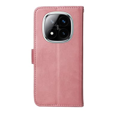 SKALO Xiaomi Redmi Note 14 Pro+ 5G PU-nahka Lompakkokotelo - Pinkki
