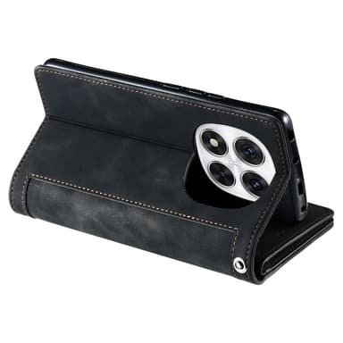 SKALO Xiaomi Redmi Note 14 Pro+ 5G Big Wallet 9-Korttitasku Lompakkokotelo - Musta