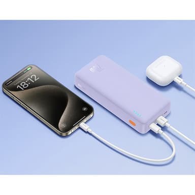 Baseus Airpow Powerbank kaksisuuntaisella pikalatauksella 20W 20000mAh - Violetti