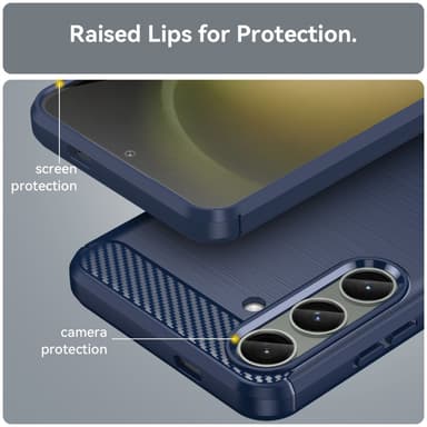 SKALO Samsung S25+ Armor Carbon Suojakuori - Sininen