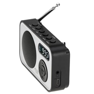Adler FM-radio, jossa on PPL ja LCD-näyttö