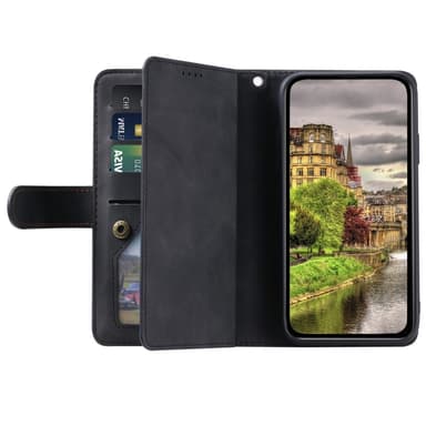 SKALO Xiaomi Redmi Note 14 Pro+ 5G Big Wallet 9-Korttitasku Lompakkokotelo - Musta