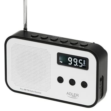 Adler FM-radio, jossa on PPL ja LCD-näyttö