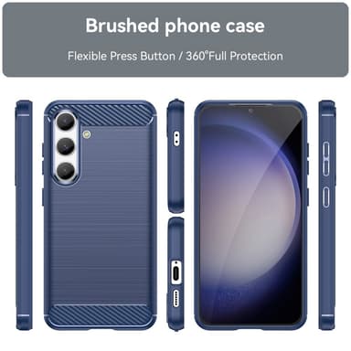 SKALO Samsung S25 Armor Carbon Suojakuori - Sininen