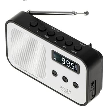 Adler FM-radio, jossa on PPL ja LCD-näyttö