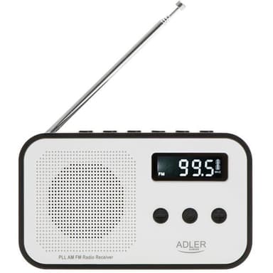 Adler FM-radio, jossa on PPL ja LCD-näyttö