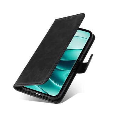 SKALO Xiaomi Redmi Note 14 Pro+ 5G PU-nahka Lompakkokotelo - Musta
