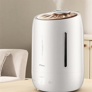 Deerma F600 ultraäänikostutin, jossa on 5 litran säiliö ja kosketuspaneeli
