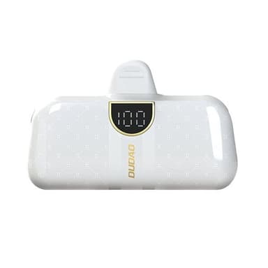 Powerbank 5000mAh salamaliitännällä - Valkoinen