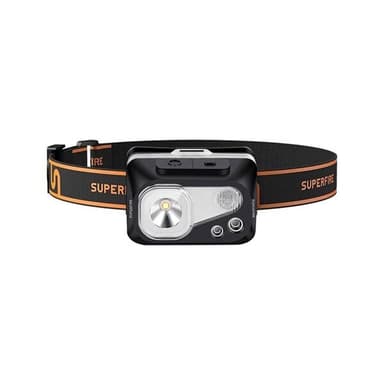 Superfire HL07 LED-ajovalaisin, jossa on 320 lm, 5 valotilaa ja liiketunnistin