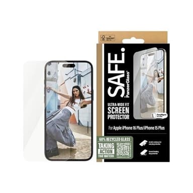 SAFE by PanzerGlass -suojakalvo iPhone 16 Plus -puhelimelle