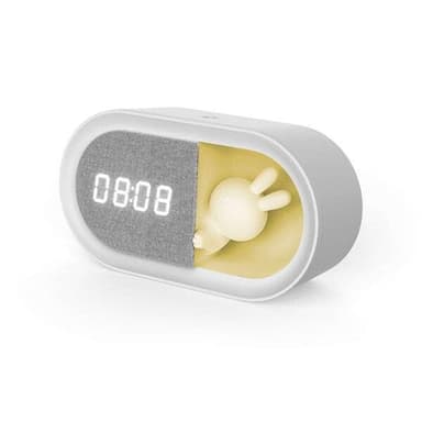 Forverer LED herätyskello yövalolla - pupu/valkoinen