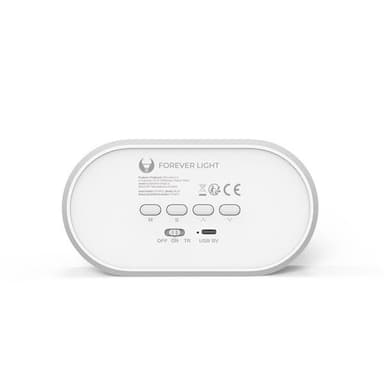 Forverer LED herätyskello yövalolla - pupu/valkoinen