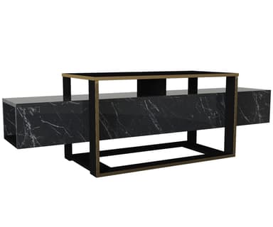 Chic Home Alika TV-taso 160 cm, Musta/Kulta