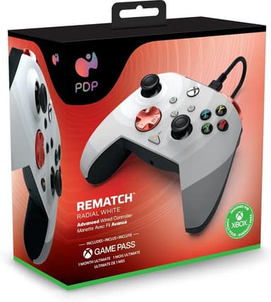 PDP Rematch Trådad kontroll för Xbox & Windows, Vit