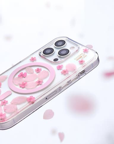 Clear Case MagSafe iPhone 15 Pro Max Cherry Blossom