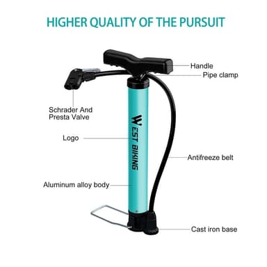 120 PSI pyöräilypyörän pumppu ilmatäyttö MTB-pyörän rengas