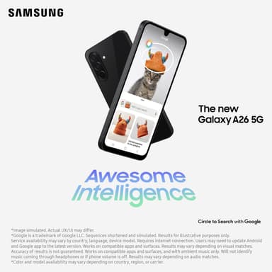 Samsung Galaxy A26 5G älypuhelin 8/256 GB (musta)