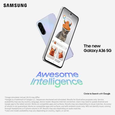 Samsung Galaxy A36 5G älypuhelin 6/128 GB (lime)