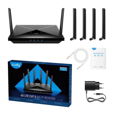 CUDY 4G Router LT700 Cat6 AC1200 Gigabit Dual-SIM