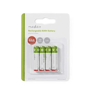 Nedis Ladattava Ni-MH-Akku AAA | 1.2 V DC | 700 mAh | Esiladattu | 4 Kpl pakkaus