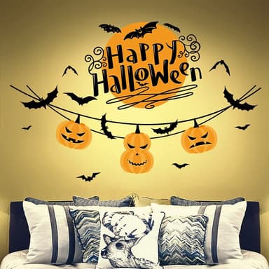 Halloween-aiheinen seinäkoristelu, Happy Halloween 60x45cm