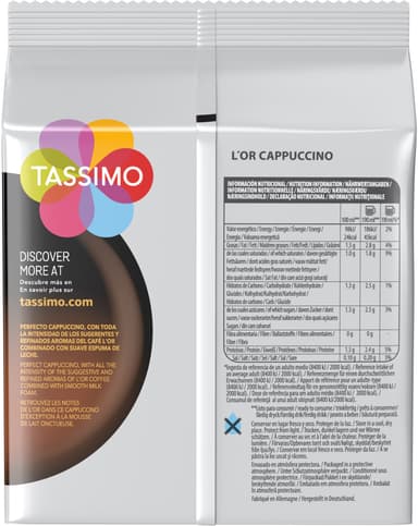 Tassimo L’Or Cappuccino kahvikapselit 4019119