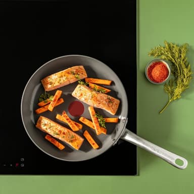 Tefal (RE)NEW+ -paistinpannu, 30 cm, keraaminen pinnoite, harmaa