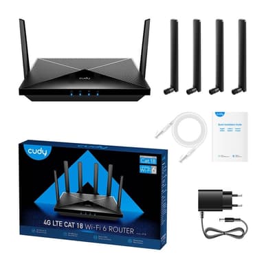 CUDY 4G Router LT18 CAT18/WF6 AX1800 Gigabit 2xSIM