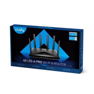 CUDY 4G Router LT18 CAT18/WF6 AX1800 Gigabit 2xSIM