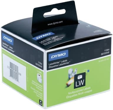 DYMO LabelWriter yleistarra, 57x32 mm, valkoinen, 1-pakkaus (1000 kpl)