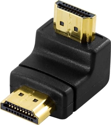 DeLOCK HDMI-adapteri, 19-pin u-u, kulma, kullatut liitokset