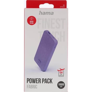 HAMA Powerbank Fabric 10000mAh Purple