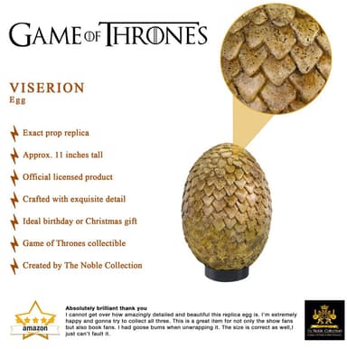 Noble Collection Game of Thrones figuuri (Viserion muna)