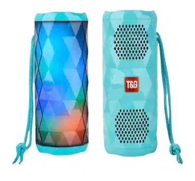 TG-167 Bluetooth-kaiutin 5W, jossa on viileät LED-valotehosteet ja kaksoisbasso, turkoosi
