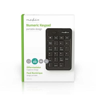 Nedis Langallinen Näppäimistö | USB-A | Työhuone | Yksikätinen | numeerinen | Numeerinen näppäimistö