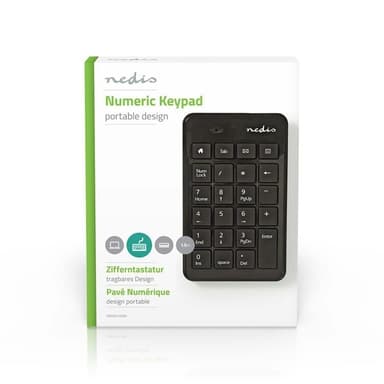 Nedis Langallinen Näppäimistö | USB-A | Työhuone | Yksikätinen | numeerinen | Numeerinen näppäimistö