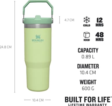 Stanley The IceFlow Flip Straw Tumbler termospullo, oranssi, 890 ml