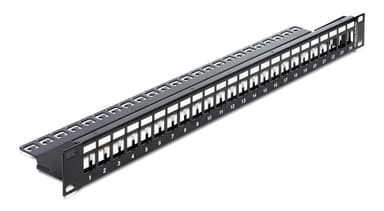 Delock 19"" Keystone Patch Panel 24 portti musta