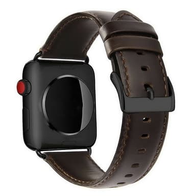 Kellonauha keinonahkaa Apple Watchille, 42/44/45mm, ruskea