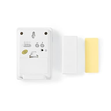 Nedis Langaton Ovikellosarja | Paristokäyttöinen | 3 V DC | 1x CR2032 | Äänenvoimakkuus: 80 dB | Signaalin kantama: 300 m | IP44 | 36 Melodiaa | 1 Vastaanotin | Valkoinen
